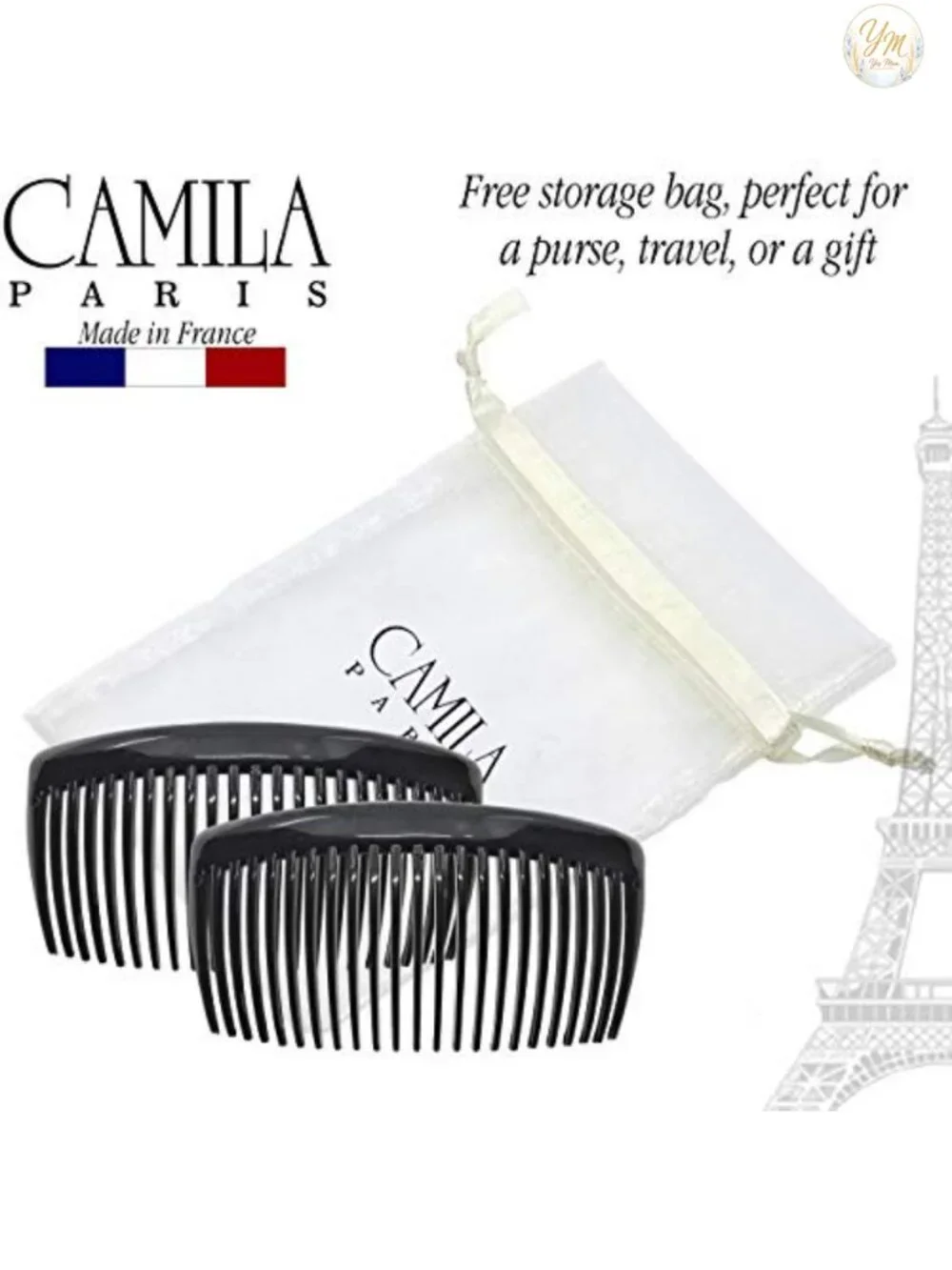 French Twist Hair Combs for Women Decorative Strong Hold Cellulose Acetate